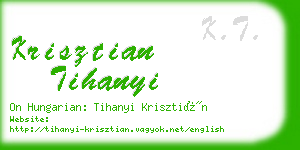 krisztian tihanyi business card